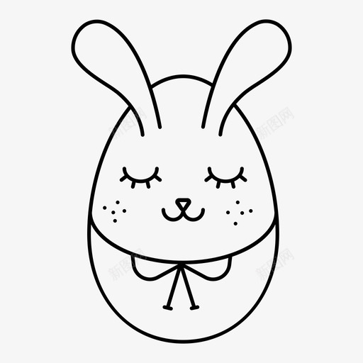 复活节彩蛋兔子性格图标svg_新图网 https://ixintu.com 乐趣 兔子 复活节彩蛋 性格