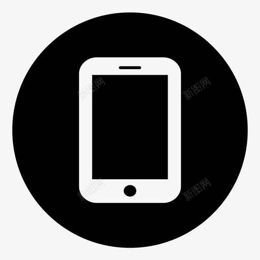手机-带圆框svg_新图网 https://ixintu.com 手机-带圆框