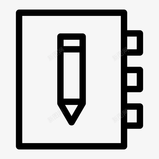 笔记本日记便笺簿图标svg_新图网 https://ixintu.com 便笺簿 日记 移动媒体 笔记本
