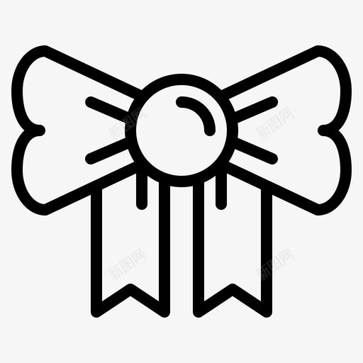 蝴蝶结丝带生日派对图标svg_新图网 https://ixintu.com 丝带 生日派对图标 蝴蝶结