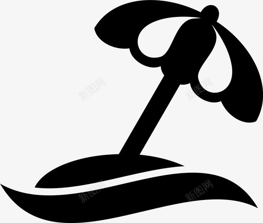 海滩享受炎热的天气图标svg_新图网 https://ixintu.com 享受 大海 海滩 炎热的天气 雨伞
