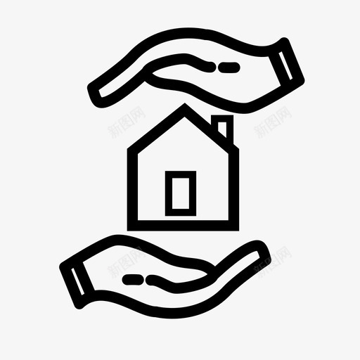 家庭保险家庭保护家庭安全图标svg_新图网 https://ixintu.com 安全屋 家庭保护 家庭保险 家庭安全 房屋保护