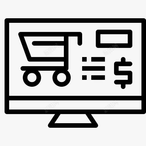 网店营销网购图标svg_新图网 https://ixintu.com 物流配送 网店 网站 网购 营销 购物车
