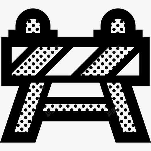 障碍物建筑重新划分图标svg_新图网 https://ixintu.com 交通 建筑 粗轮廓点 道路 重新划分 障碍物