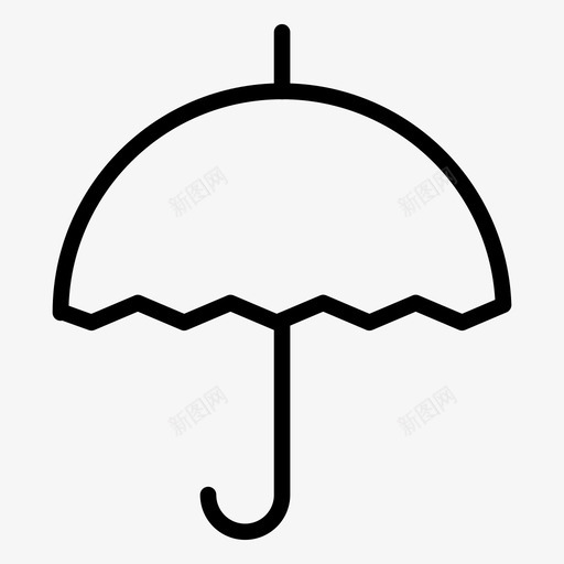 雨伞保险防护图标svg_新图网 https://ixintu.com 保险 夏季和旅游线路图标 安全 防护 防雨 雨伞