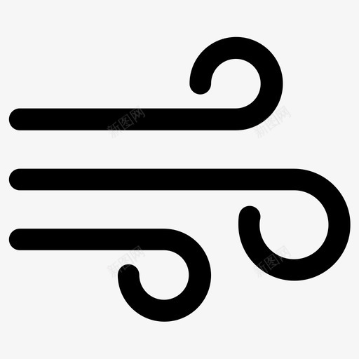 空气吹微风图标svg_新图网 https://ixintu.com 吹 天气 微风 空气 风