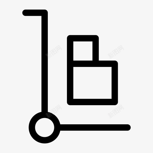 手推车送货装运图标svg_新图网 https://ixintu.com 手推车 装运 购物线路 送货