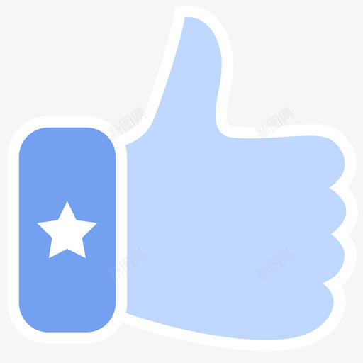 直播_蓝色点赞svg_新图网 https://ixintu.com 直播_蓝色点赞