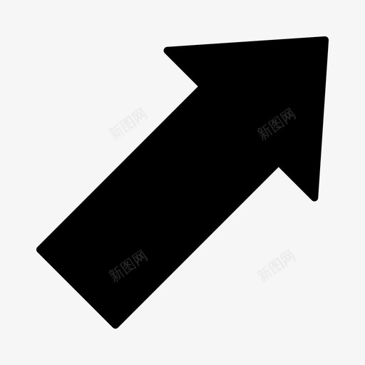 东北箭头方向图标svg_新图网 https://ixintu.com 东北 右上角 实心箭头 方向 箭头