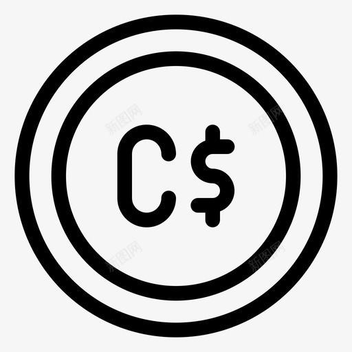 加元加拿大货币图标svg_新图网 https://ixintu.com 加元 加拿大 货币 货币行 金融