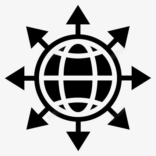 全球国际互联网图标svg_新图网 https://ixintu.com 互联网 全球 国际