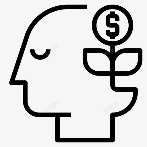 人的头脑大脑思考图标svg_新图网 https://ixintu.com 人的头脑 大脑 思考