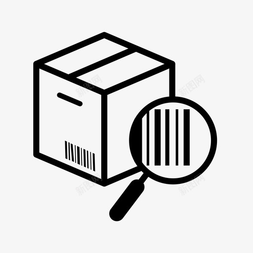 条形码商业货物图标svg_新图网 https://ixintu.com 商业 商务电子商务物流 条形码 物流 货物 集装箱