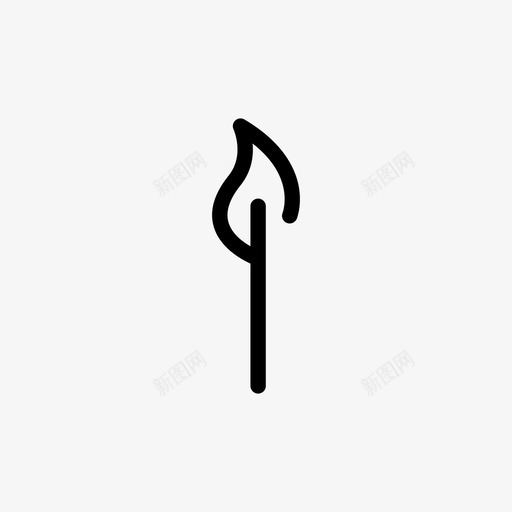 火柴火光图标svg_新图网 https://ixintu.com 光 火 火柴 生存 野营