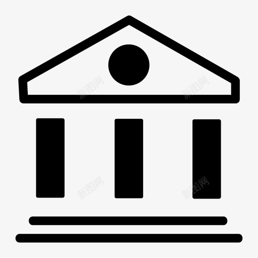 法院研究所图标svg_新图网 https://ixintu.com 法院 研究所