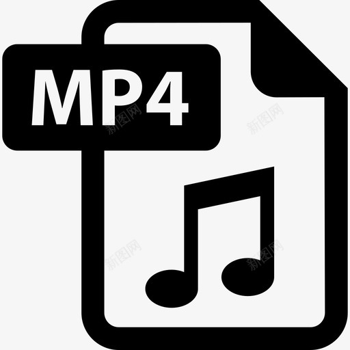 MP4文件音乐扩展用户界面图标svg_新图网 https://ixintu.com MP4文件 扩展用户界面 音乐