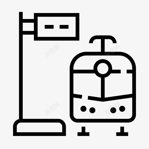 火车站公共交通地铁图标svg_新图网 https://ixintu.com 公共交通 地铁 机场标志飞机 火车 火车站