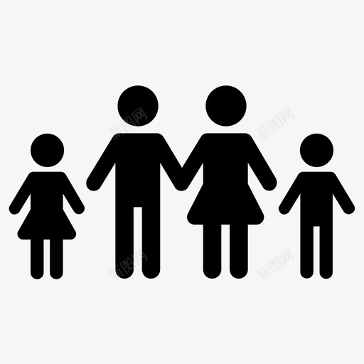 家庭孩子爸爸图标svg_新图网 https://ixintu.com 人们的收藏 妈妈 孩子 家庭 爸爸
