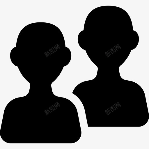 扩展用户界面两个人图标svg_新图网 https://ixintu.com 两个人 扩展用户界面
