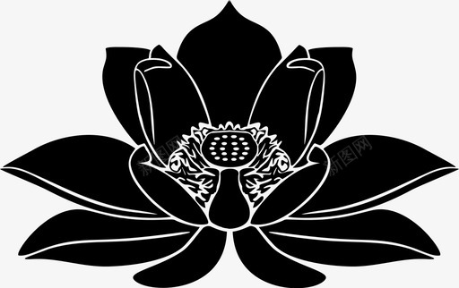 莲花美丽盛开图标svg_新图网 https://ixintu.com 植物 盛开 美丽 芳香 莲花