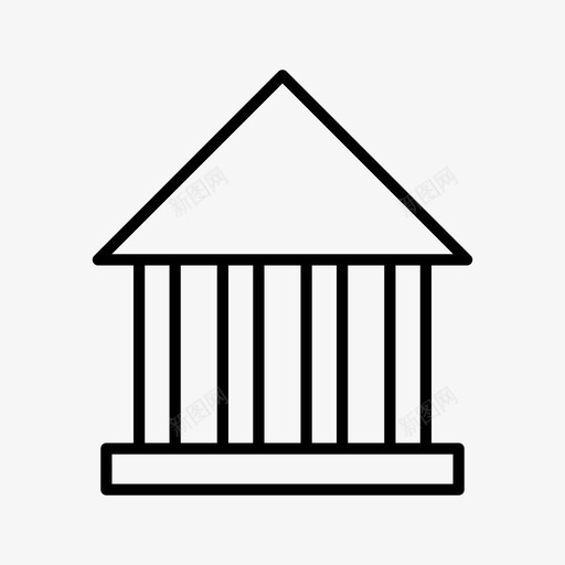 政府银行建筑图标svg_新图网 https://ixintu.com 建筑 房地产 政府 金融 银行