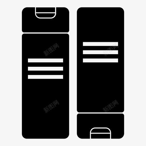洗发水瓶护发素容器图标svg_新图网 https://ixintu.com 容器 护发用品 护发素 洗发水和护发素 洗发水瓶