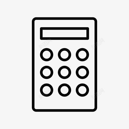 计算器计算电子计算器图标svg_新图网 https://ixintu.com 数学 电子计算器 计算 计算器