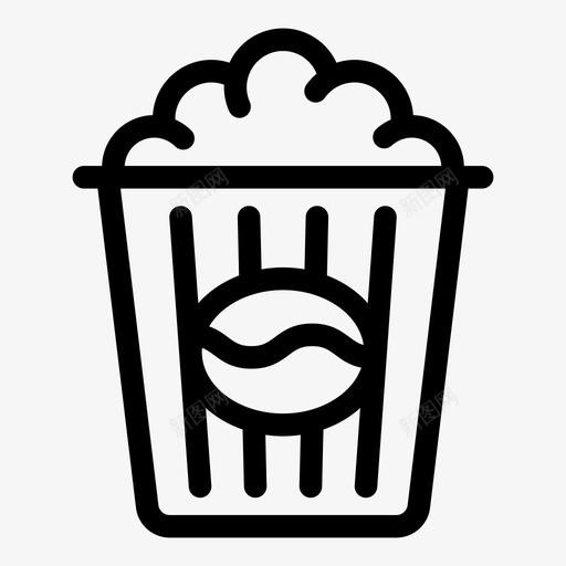 爆米花电影院电影美味图标svg_新图网 https://ixintu.com 照片视频 爆米花 电影院电影 美味 零食 食物
