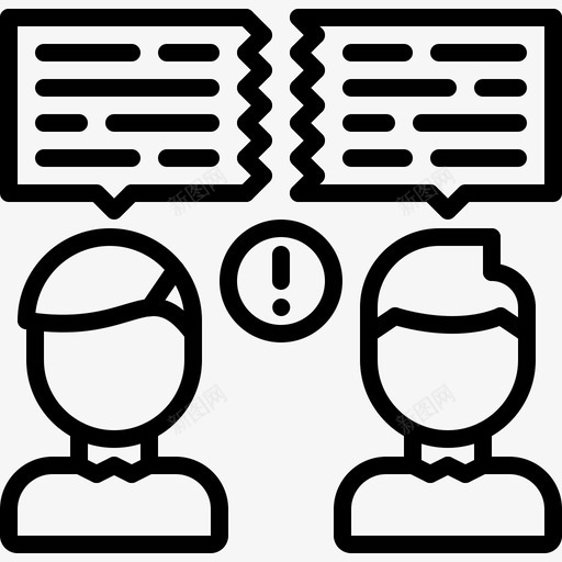 冲突业务对话图标svg_新图网 https://ixintu.com 业务 冲突 办公室 对话 讨论