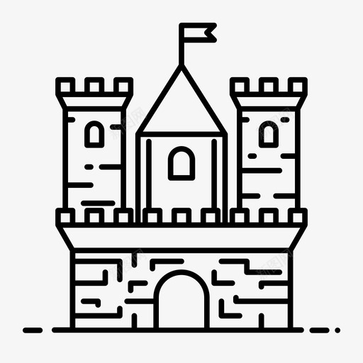 城堡王国中世纪图标svg_新图网 https://ixintu.com 中世纪 城堡 王国 魔法中世纪