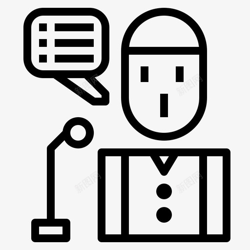 演讲客户支持操作员图标svg_新图网 https://ixintu.com 启动 客户支持 操作员 演示 演讲