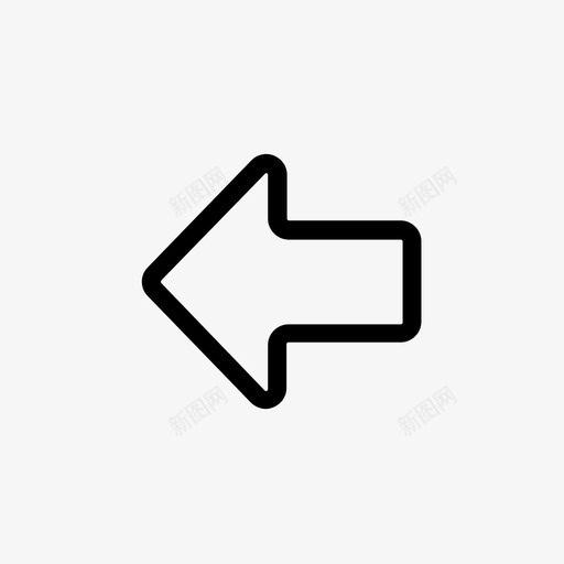 左箭头背面电子商务2图标svg_新图网 https://ixintu.com 左箭头 电子商务2 背面