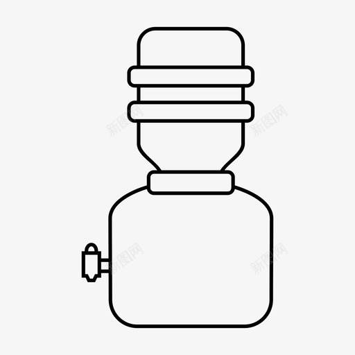 分配器加仑水图标svg_新图网 https://ixintu.com 分配器 加仑 水 水容器