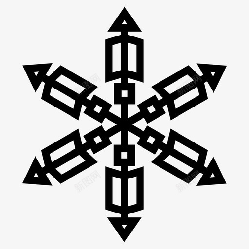 雪花水晶图案图标svg_新图网 https://ixintu.com 图案 水晶 雪晶 雪花