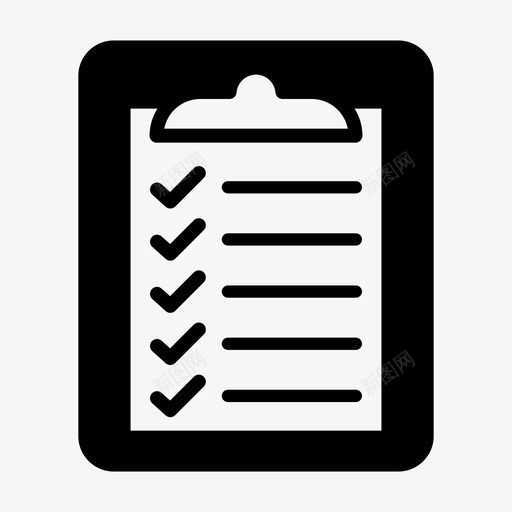 剪贴板检查表文件图标svg_新图网 https://ixintu.com 剪贴板 文件 文具实质性实心图标集 检查表 表格 调查