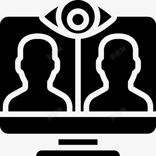 视频通话间谍安全监视图标svg_新图网 https://ixintu.com 安全 监视 视频通话间谍