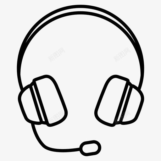 耳机聊天声音图标svg_新图网 https://ixintu.com 声音 耳机 聊天 通话
