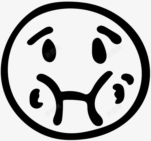呕吐更多的手绘表情图标svg_新图网 https://ixintu.com 呕吐 更多的手绘表情