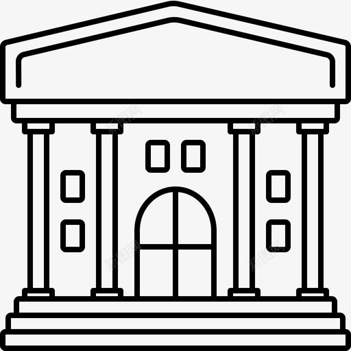 博物馆卫城建筑图标svg_新图网 https://ixintu.com 博物馆 卫城 建筑 神话