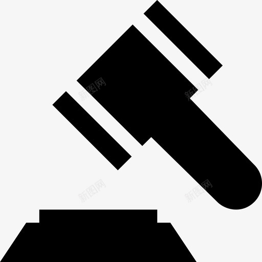 拍卖结案法庭图标svg_新图网 https://ixintu.com 小黑 拍卖 木槌 正义 法庭 结案