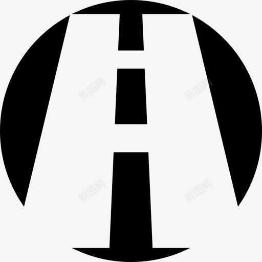 道路高速公路车道图标svg_新图网 https://ixintu.com 网络负空间 行程 车道 道路 高速公路