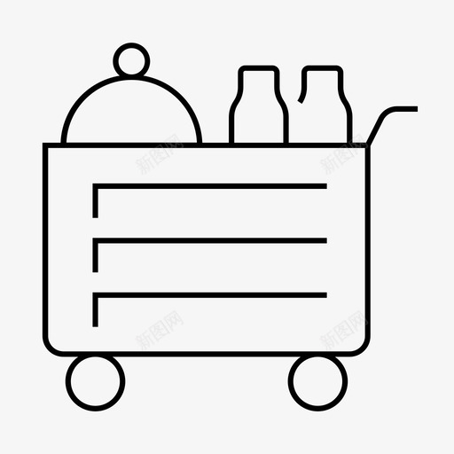 餐车饮料机场标志灯图标svg_新图网 https://ixintu.com 机场标志灯 餐车 饮料
