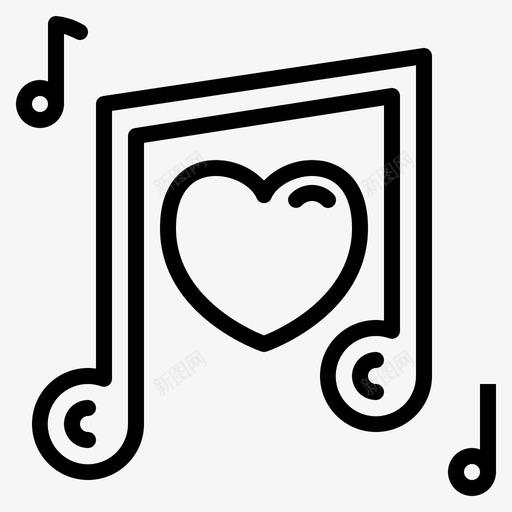 情歌音乐音乐剧图标svg_新图网 https://ixintu.com 婚礼 情歌 音乐 音乐剧