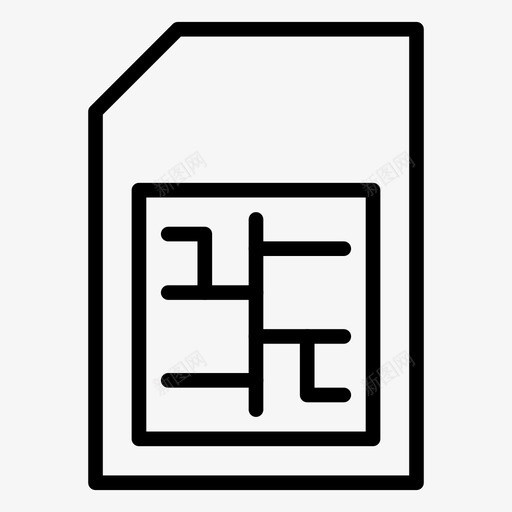 sim卡卡芯片图标svg_新图网 https://ixintu.com sd sim卡 卡 夏季和旅游线路图标 手机 芯片