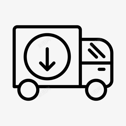 车辆送货购物图标svg_新图网 https://ixintu.com 卡车 旅行 购物 购物和电子商务线路图标第一卷 车辆 送货