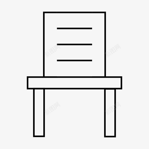 椅子享受休息图标svg_新图网 https://ixintu.com 享受 休息 坐 椅子 花园线