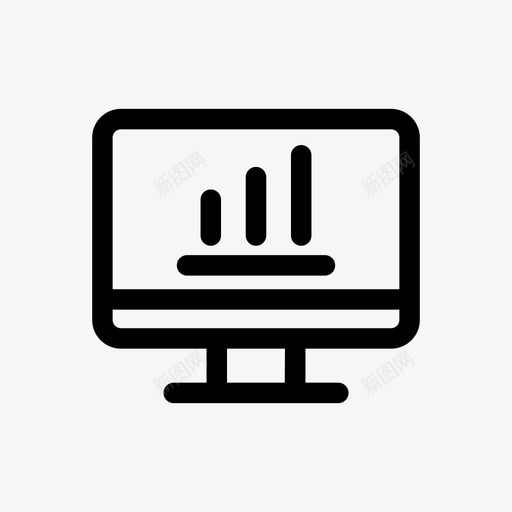 在线股票条形图增加图标svg_新图网 https://ixintu.com 互联网 在线股票 增加 条形图