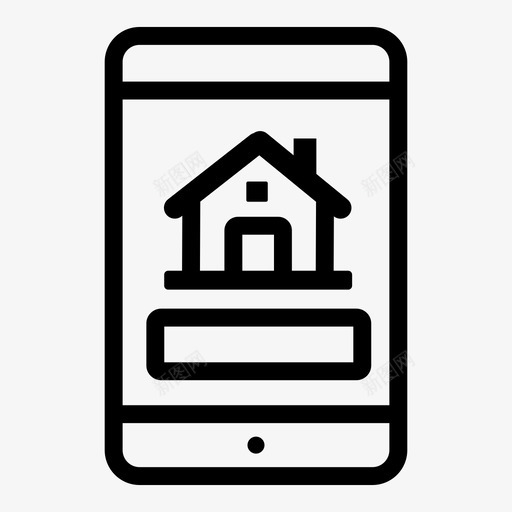 房子在线房产图标svg_新图网 https://ixintu.com 在线 房产 房地产 房子 智能手机