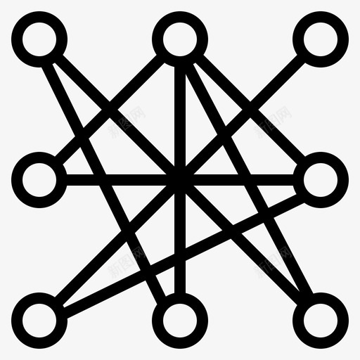 分布式云区块链连接图标svg_新图网 https://ixintu.com 分布式云 加密货币区块链 区块链 网络 连接