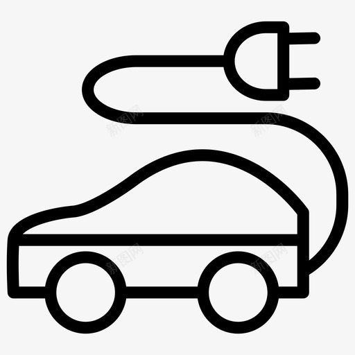 零排放汽车生态图标svg_新图网 https://ixintu.com 汽车 生态 电力 能源 零排放